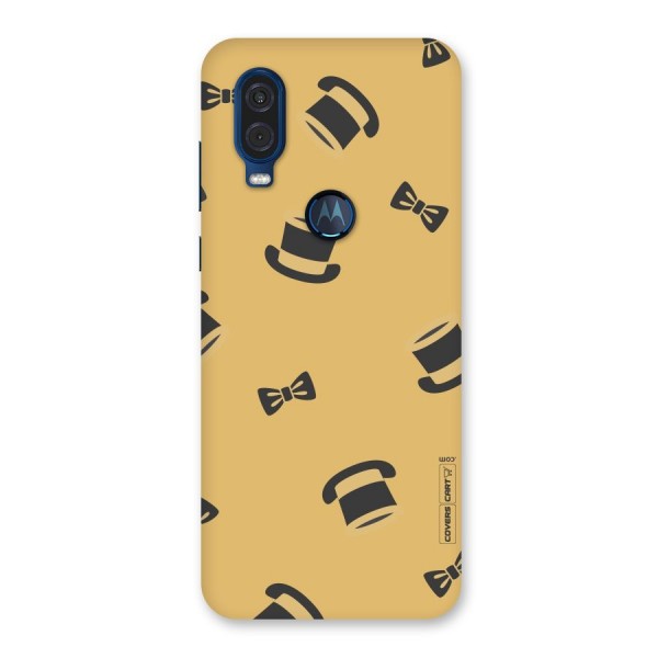 Hat and Bow Tie Back Case for Motorola One Vision