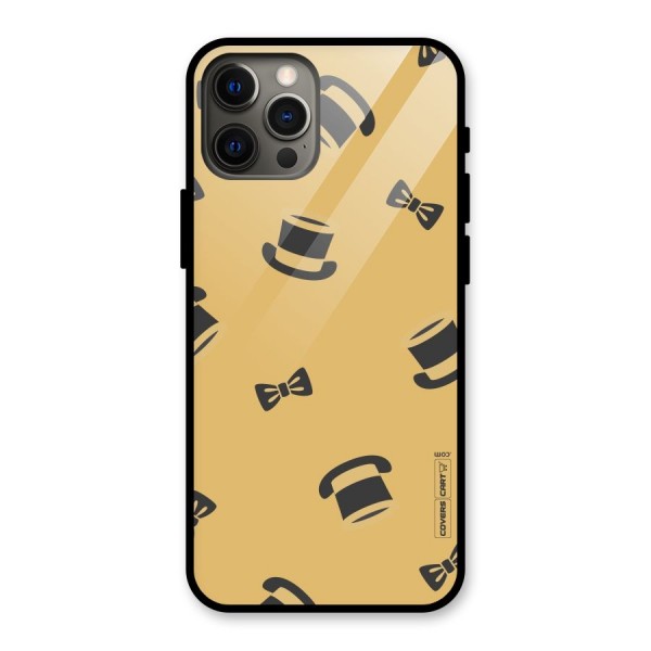 Hat and Bow Tie Glass Back Case for iPhone 12 Pro Max