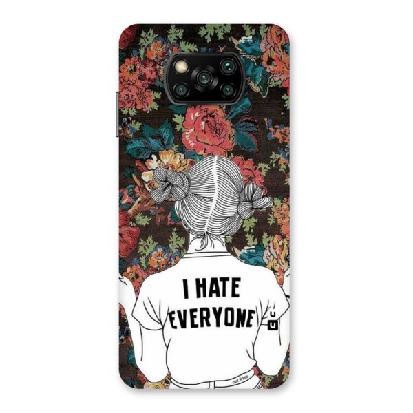 Hate Everyone Back Case for Poco X3