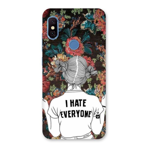 Hate Everyone Back Case for Redmi Note 6 Pro