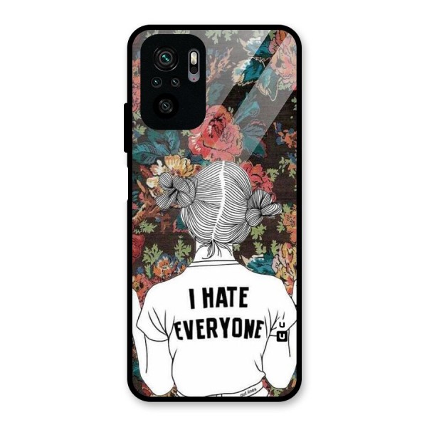 Hate Everyone Glass Back Case for Redmi Note 10S