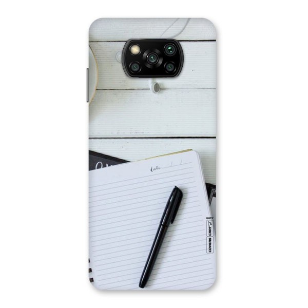 Headphones Notes Back Case for Poco X3