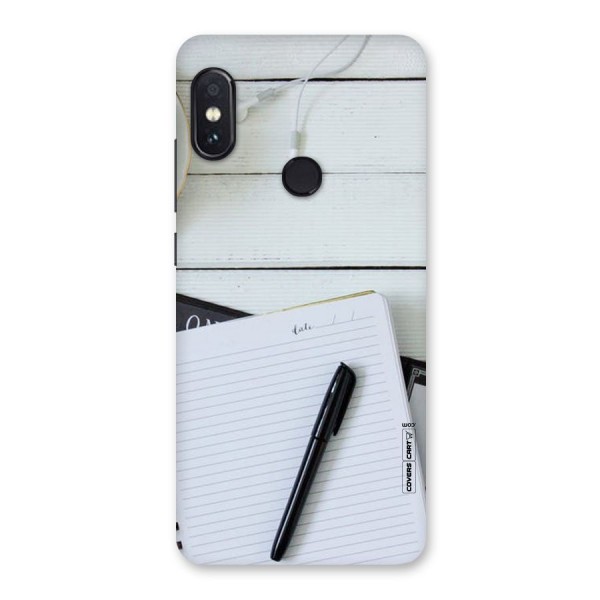 Headphones Notes Back Case for Redmi Note 5 Pro