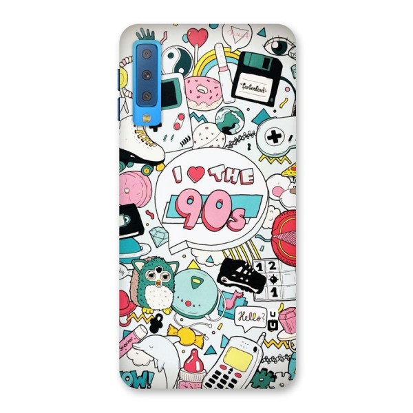 Heart 90s Back Case for Galaxy A7 (2018)