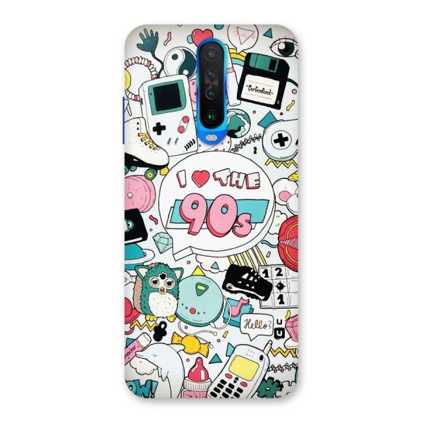 Heart 90s Back Case for Poco X2