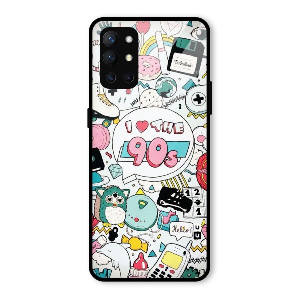 Heart 90s Glass Back Case for OnePlus 9R