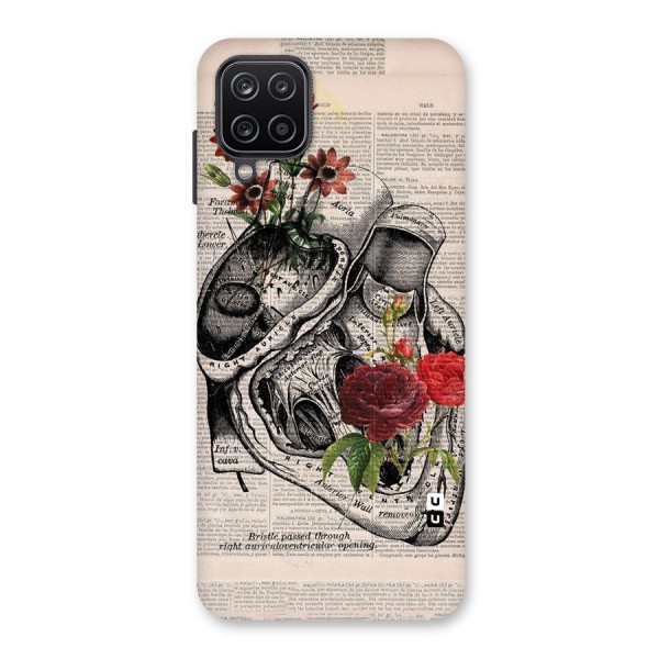 Heart Newspaper Back Case for Galaxy A12