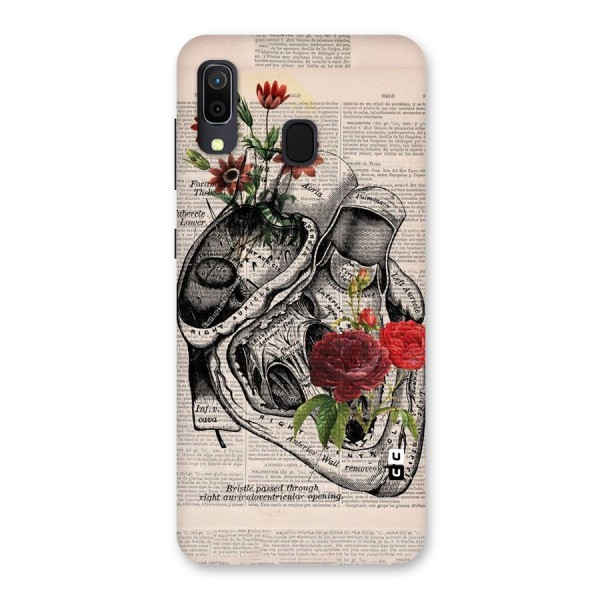 Heart Newspaper Back Case for Galaxy A20