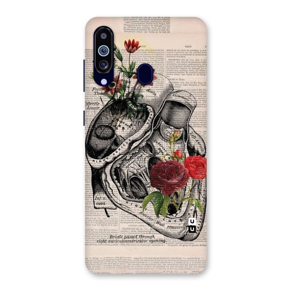 Heart Newspaper Back Case for Galaxy A60