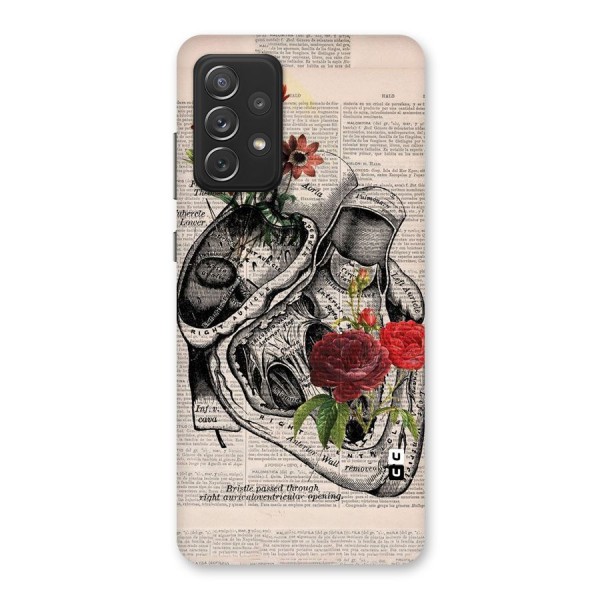 Heart Newspaper Back Case for Galaxy A72