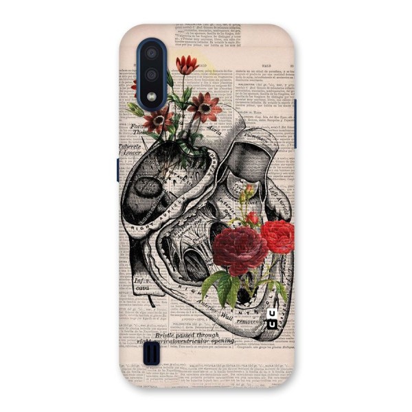 Heart Newspaper Back Case for Galaxy M01