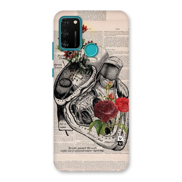 Heart Newspaper Back Case for Honor 9A