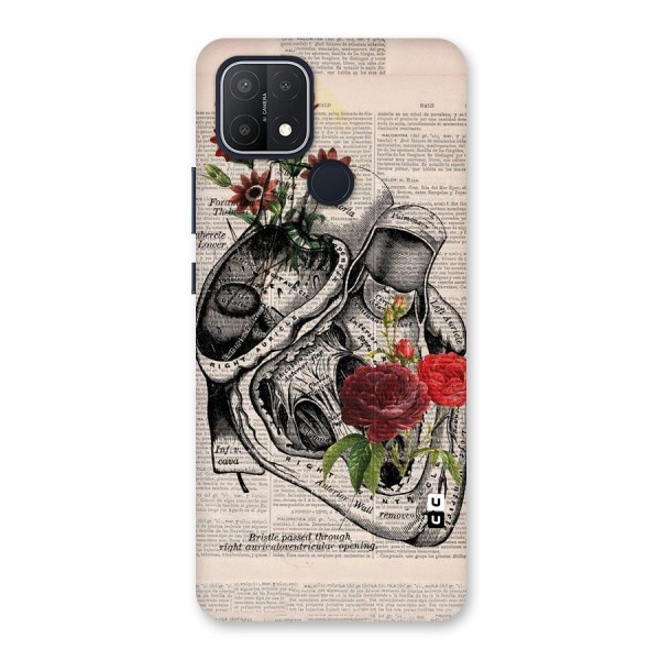 Heart Newspaper Back Case for Oppo A15s