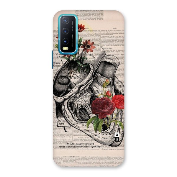 Heart Newspaper Back Case for Vivo Y20A