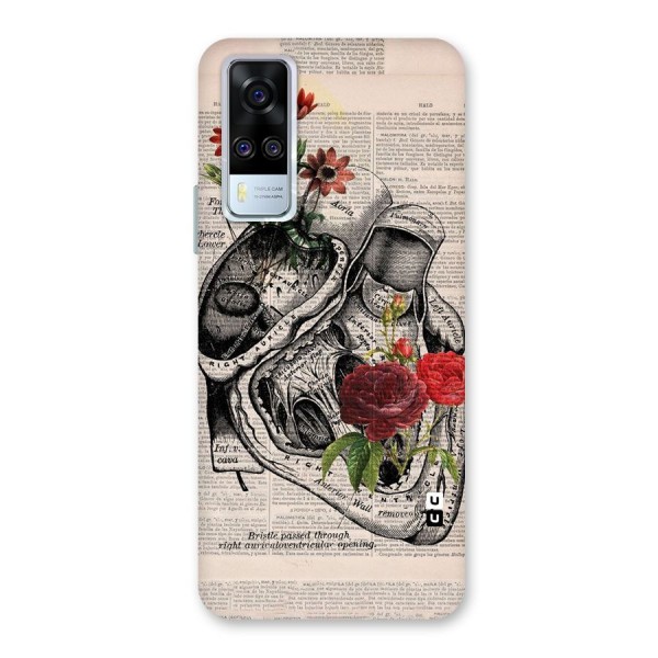 Heart Newspaper Back Case for Vivo Y51A
