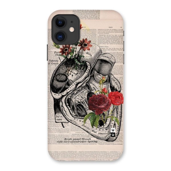 Heart Newspaper Back Case for iPhone 11