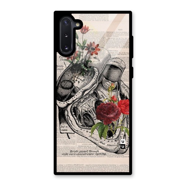 Heart Newspaper Glass Back Case for Galaxy Note 10