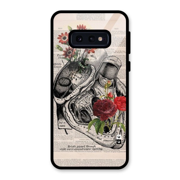 Heart Newspaper Glass Back Case for Galaxy S10e