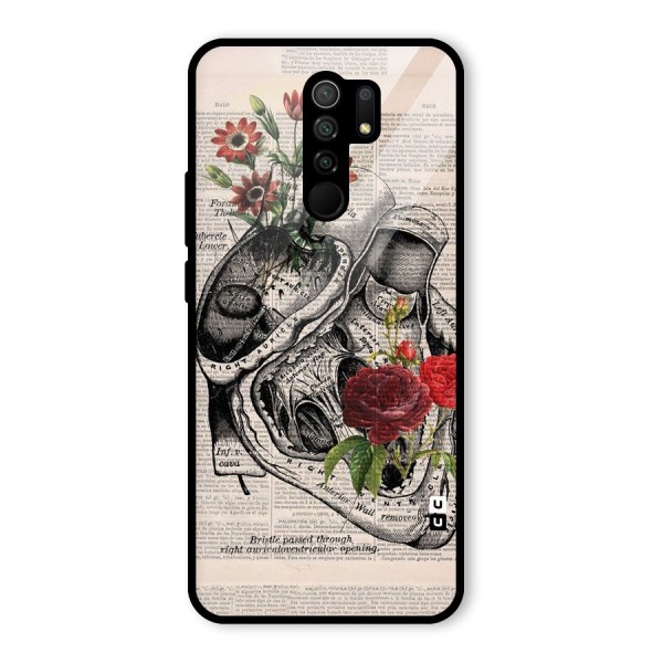 Heart Newspaper Glass Back Case for Poco M2