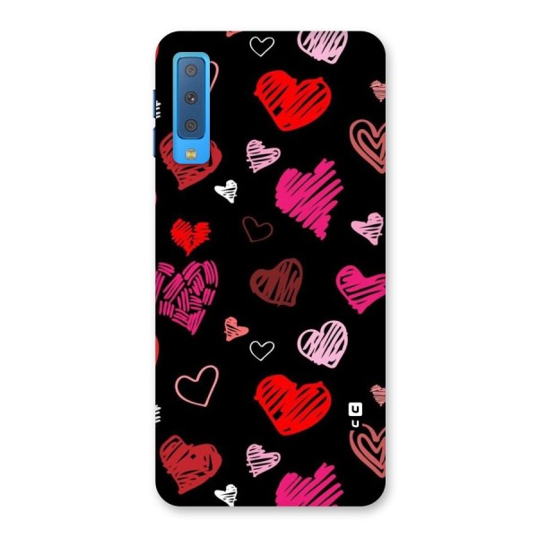 Hearts Art Pattern Back Case for Galaxy A7 (2018)