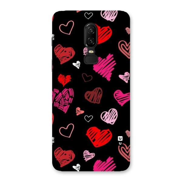 Hearts Art Pattern Back Case for OnePlus 6