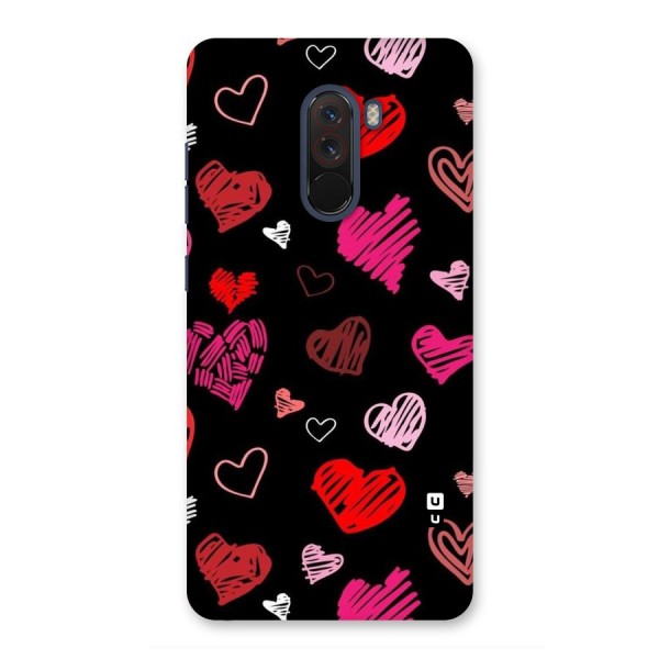 Hearts Art Pattern Back Case for Poco F1