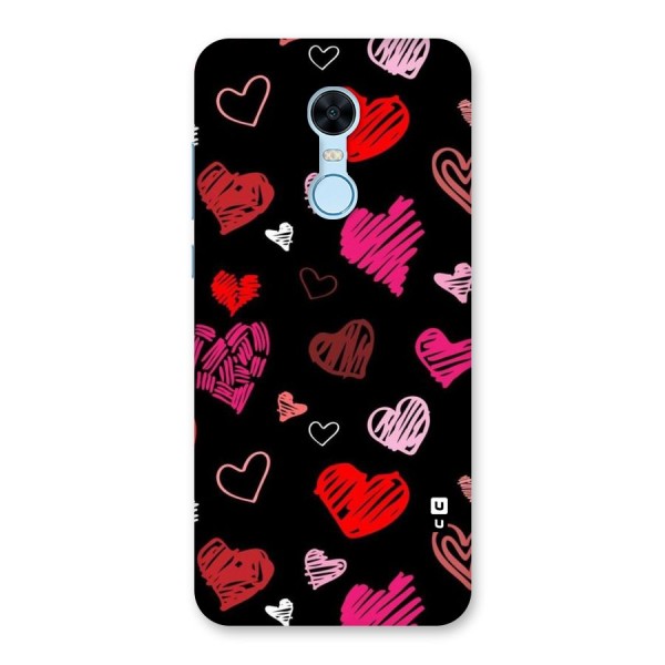 Hearts Art Pattern Back Case for Redmi Note 5