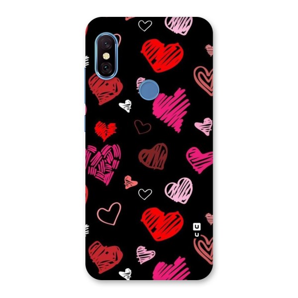Hearts Art Pattern Back Case for Redmi Note 6 Pro