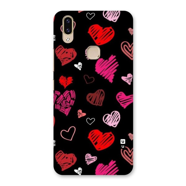 Hearts Art Pattern Back Case for Vivo V9