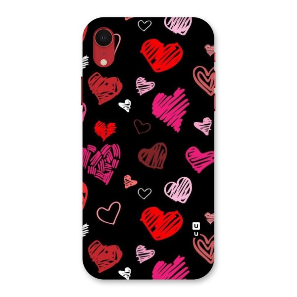 Hearts Art Pattern Back Case for iPhone XR
