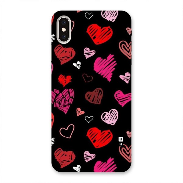 Hearts Art Pattern Back Case for iPhone XS Max
