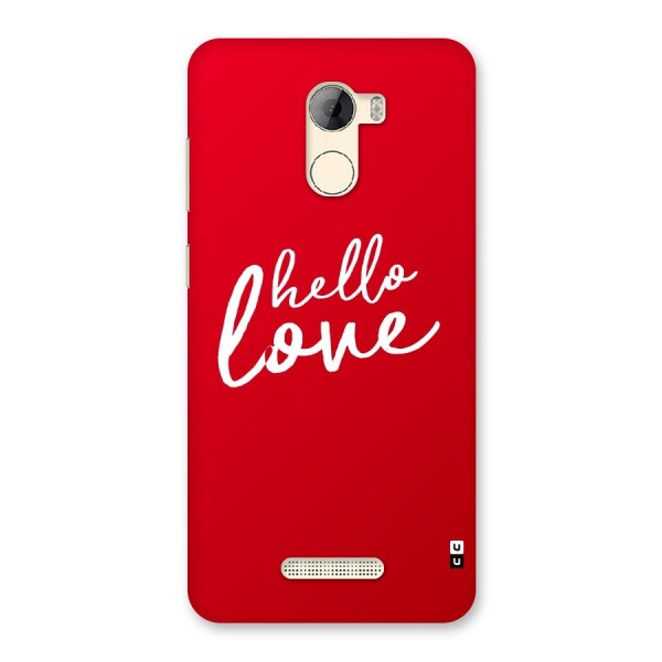Hello Love Back Case for Gionee A1 LIte