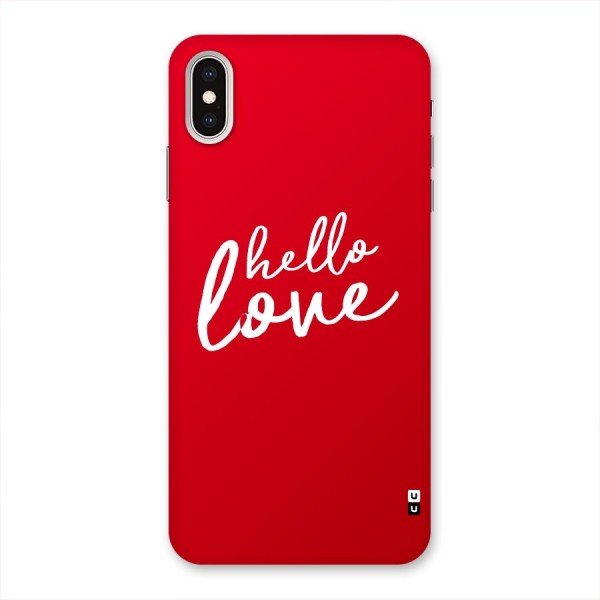 Hello Love Back Case for iPhone XS Max