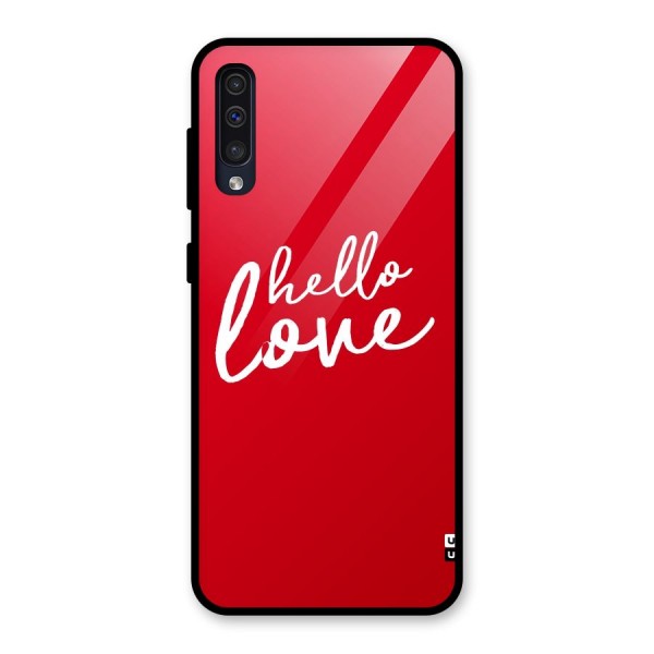 Hello Love Glass Back Case for Galaxy A50