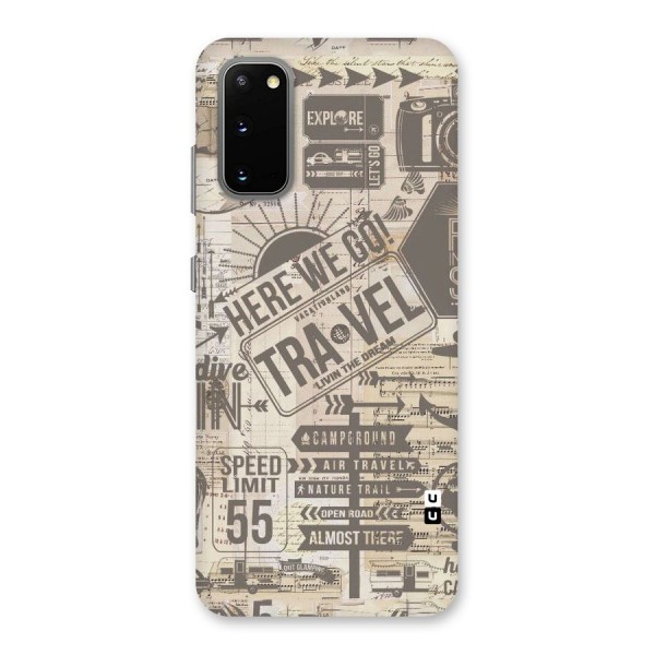 Here We Travel Back Case for Galaxy S20