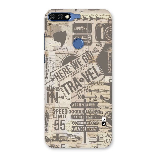 Here We Travel Back Case for Honor 7C