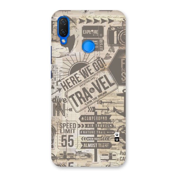 Here We Travel Back Case for Huawei P Smart+