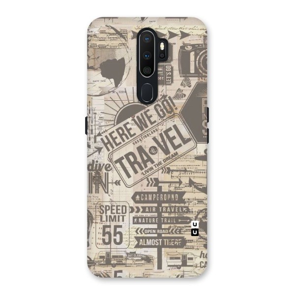 Here We Travel Back Case for Oppo A5 (2020)