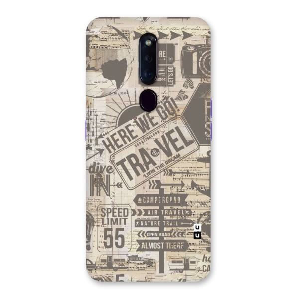 Here We Travel Back Case for Oppo F11 Pro