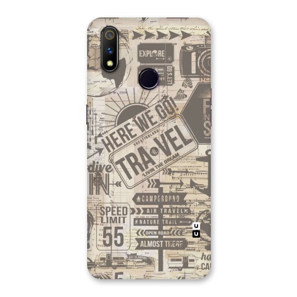 Here We Travel Back Case for Realme 3 Pro