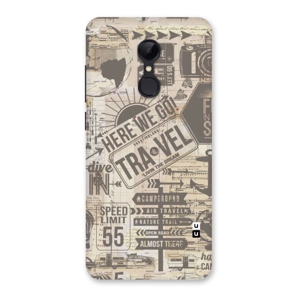 Here We Travel Back Case for Redmi 5