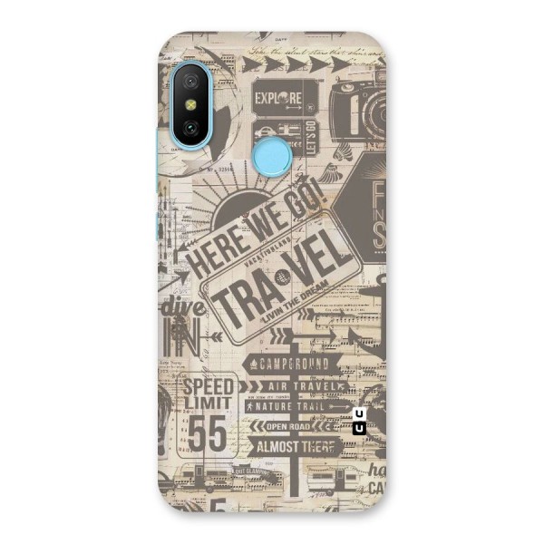 Here We Travel Back Case for Redmi 6 Pro