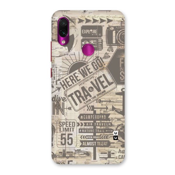Here We Travel Back Case for Redmi Note 7 Pro