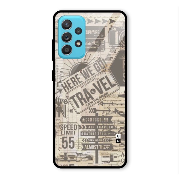 Here We Travel Glass Back Case for Galaxy A52s 5G