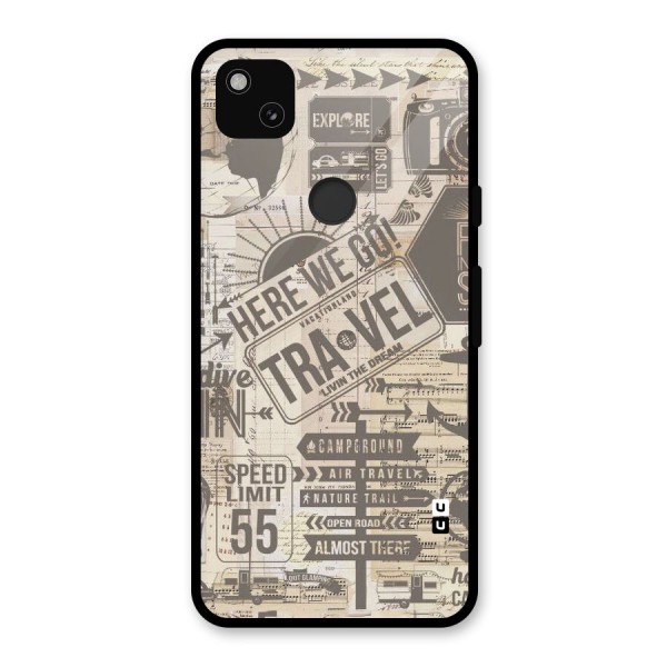 Here We Travel Glass Back Case for Google Pixel 4a