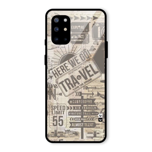 Here We Travel Glass Back Case for OnePlus 8T
