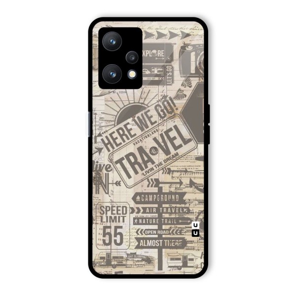 Here We Travel Glass Back Case for Realme 9 Pro 5G