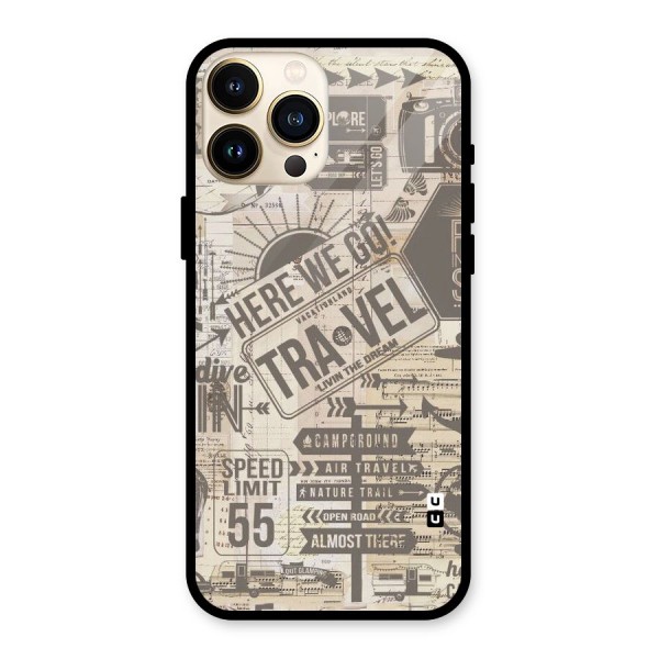 Here We Travel Glass Back Case for iPhone 13 Pro Max