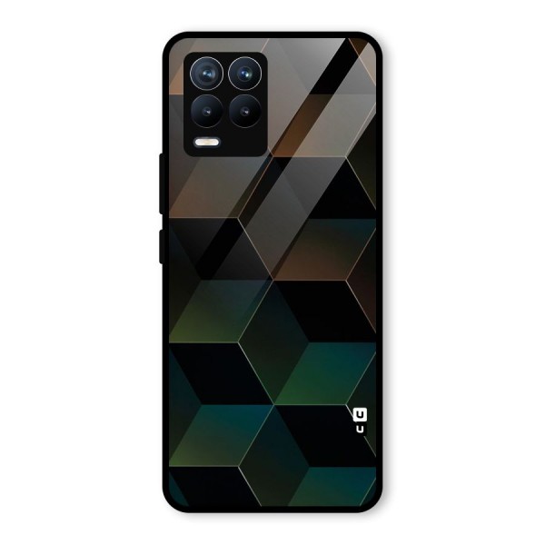 Hexagonal Design Glass Back Case for Realme 8