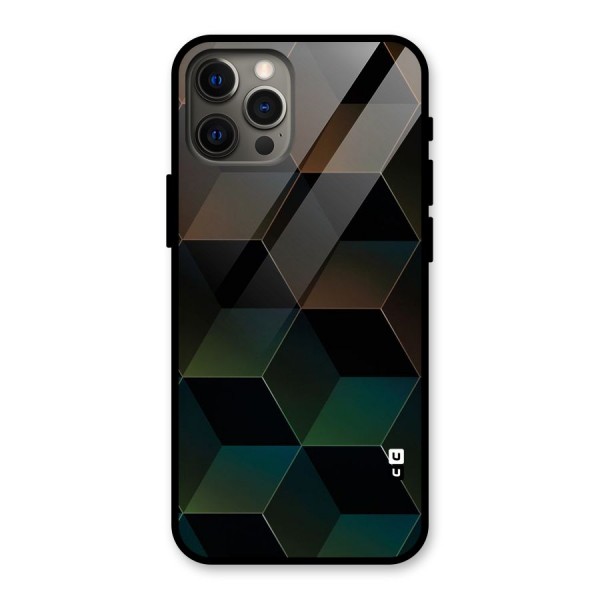 Hexagonal Design Glass Back Case for iPhone 12 Pro Max